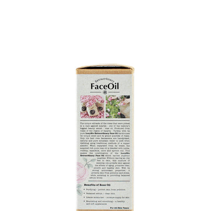 Luxy Bio Rose Face Oil Calms Hydrates Protects All Skin Types 1 oz / 30 ml and 0.17 oz 5ml Travel Size