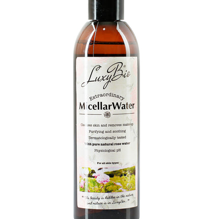 Luxy Bio Natural Mineral Rose Micellar Water Purifying Soothing All Skin Types 8.45 fl oz / 250 ml