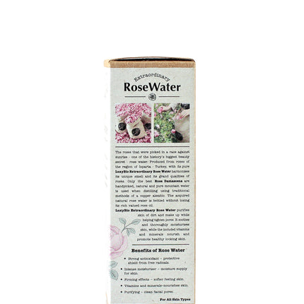 Luxy Bio Pure Rose Water Tonic Water Hydrating Revitalizing All Skin Types 1.70 fl.oz / 50 ml Spray Travel Size