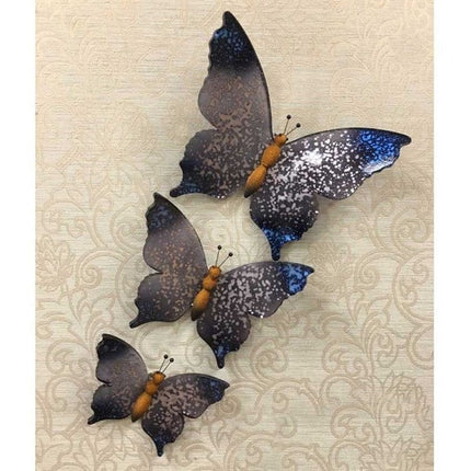 Emayra Şeffaf Kelebek Duvar Dekoru | 3'Lü Gri Set