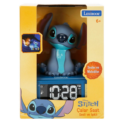 Sesli ve Işıklı 3D Stitch Dijital Çalar Saat
