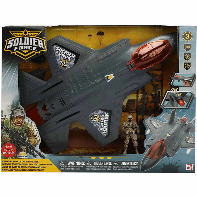 Sesli ve Işıklı Soldier Force Air Hawk Attack Oyun Seti