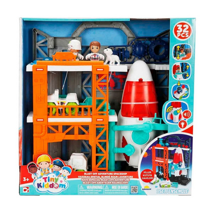 Sesli ve Işıklı Tiny Kiddom Uzay Gemisi Fırlatma Macerası Oyun Seti 32 Parça