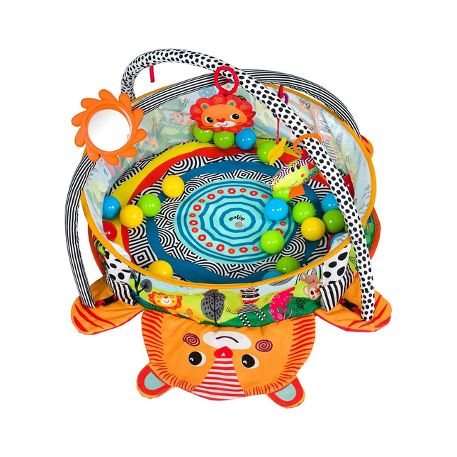 Sevimli Aslan Top Havuzuna Dönüşen Aktivite Merkezi & Oyun Halısı Renkli