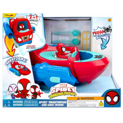 Spidey Dönüşen Mermi Fırlatıcılı Sesli Araç