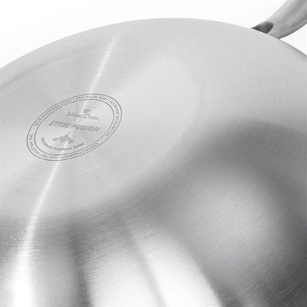 Steel Fusion 28 Cm Kapaklı Wok Tava - Çelik Gövde Lüks Mutfak Şaheseri