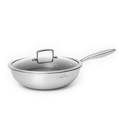 Steel Fusion 28 Cm Kapaklı Wok Tava - Çelik Gövde Lüks Mutfak Şaheseri
