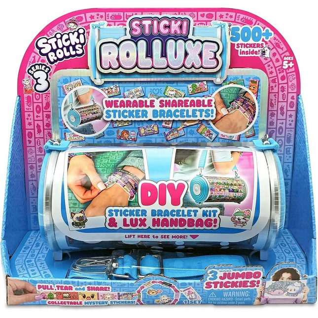Sticki Rolls Seri 3 Sticki Rolluxe Kendin Yap Çıkartmalı Bileklik Seti ve Lüks El Çantası