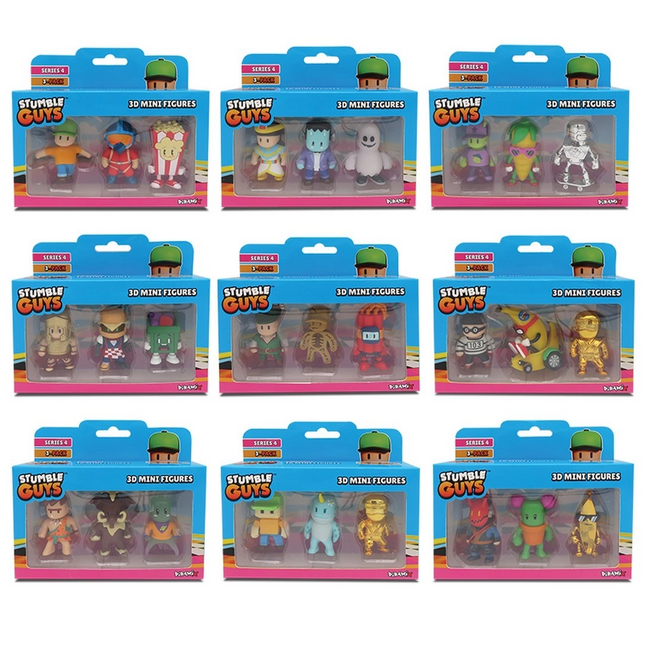 Stumble Guys 3'lü Mini Figür