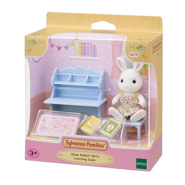 Sylvanian Families Kar Tavşanı Kız ve Çalışma Masası