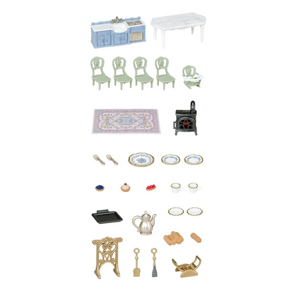 Sylvanian Families Kırmızı Çatılı Nehir Malikanesi Elegan Yemek Odası