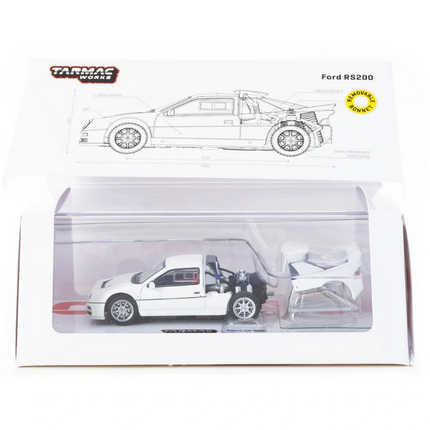 Tarmac Works 1/64 Ford RS200 White