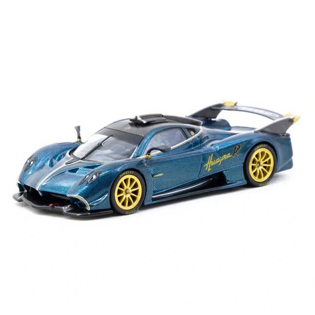 Tarmac Works 1/64 Pagani Huayra R Turquoise Carbon Fiber – USA Special Edition