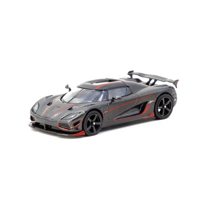 Tarmac Works 1/64 Koenigsegg Agera RS Black Carbon Fiber / Red Accents