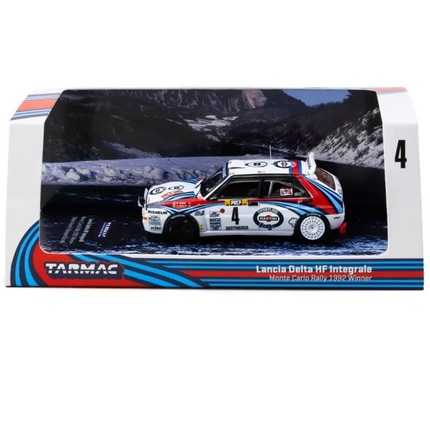 Tarmac Works 1/64 Lancia Delta HF Integrale Monte Carlo Rally 1992 #04 Winner Didier Auriol / Bernard Occelli