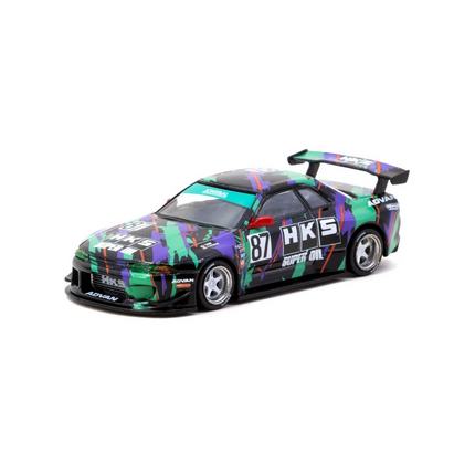 Tarmac Works 1/64 Nissan Skyline (R32) Widebody HKS with Tarmac Cards Combo Set - Designed by Jon Sibal