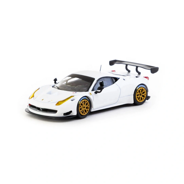 Tarmac Works X iXO Models 1/64 Ferrari 458 Italia GT3 White