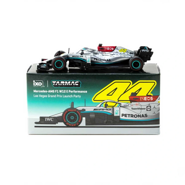 Tarmac Works X iXO Models 1/64 Mercedes-AMG F1 W12 E Performance Las Vegas Grand Prix Launch Party - GLOBAL64