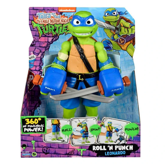 Teenage Mutant Ninja Turtles Roll N Punch Leonardo Figürü 30 cm