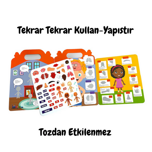 Tekrar Tekrar Kullanılabilen İlk Sticker Kitabım My Body