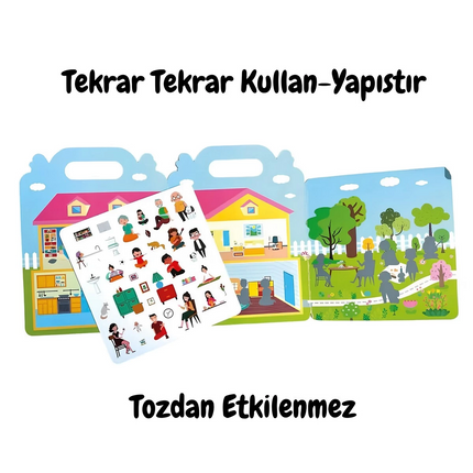 Tekrar Tekrar Kullanılabilen İlk Sticker Kitabım My House