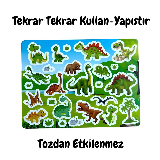 Tekrar Tekrar Kullanılabilen Sticker Kitabım Dinosaur World