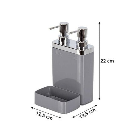 Viva 2'Li Sıvı Sabunluk Süngerli Gri