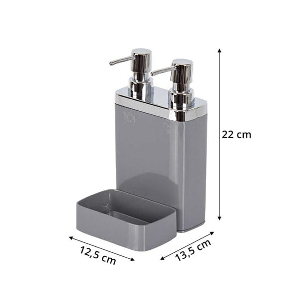 Viva 2'Li Sıvı Sabunluk Süngerli Gri